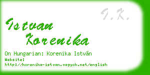 istvan korenika business card